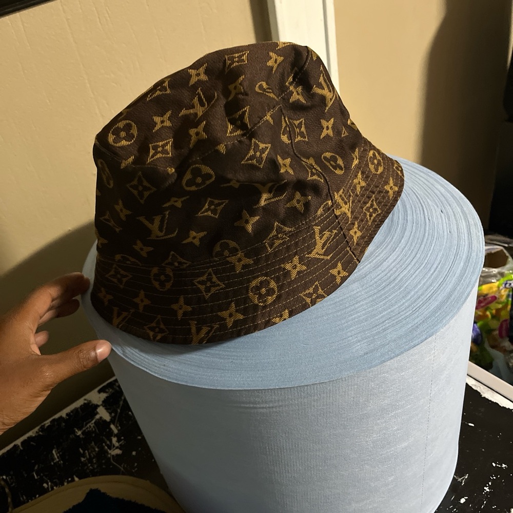Louis Vuitton Gold and Brown Monogram Hat